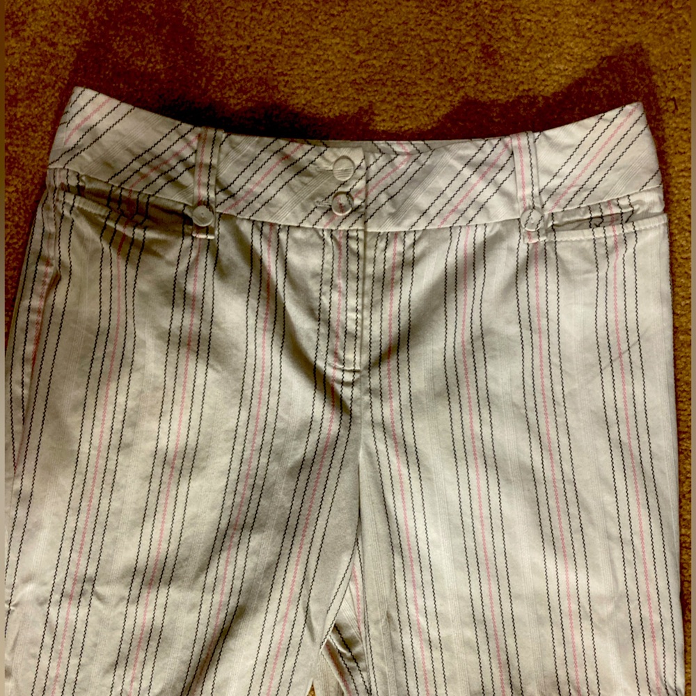 Ann Taylor Loft CAPRIS: Pin Strip Capris - Picture 2 of 9